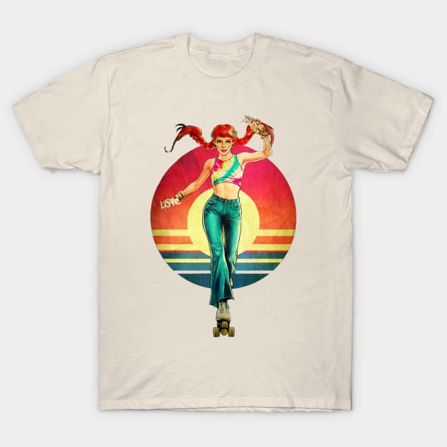 Rollergirl loves music T-Shirt by INLE Designs